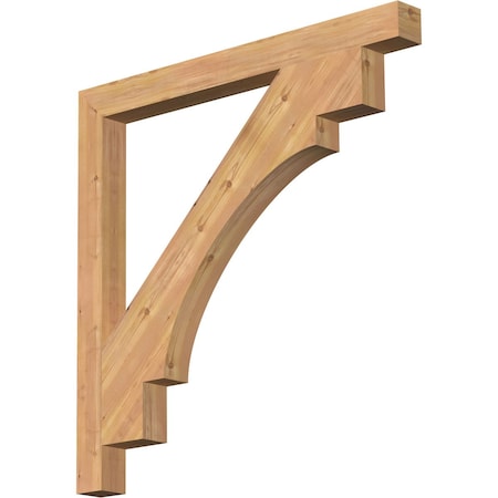 Ekena Millwork Merced Block Smooth Bracket, Western Red Cedar, 3 1/2"W x 42"D x 42"H BKT04X42X42MRC05SWR